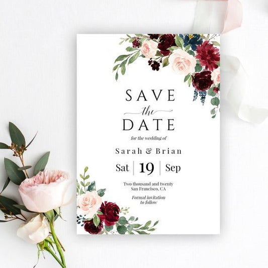NEW Horizontal Save the Date with Envelope